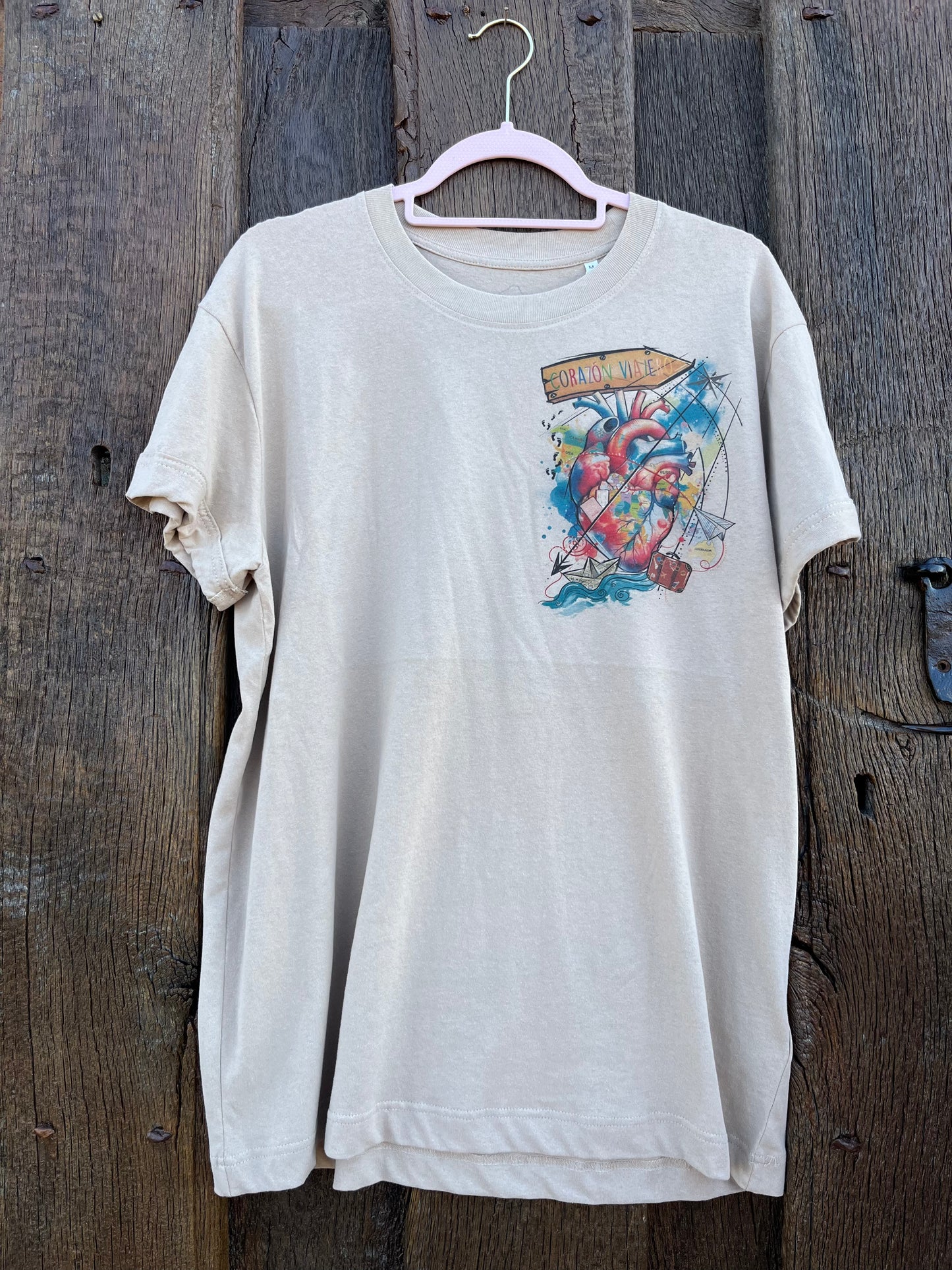 Camiseta manga corta Corazón Viajero