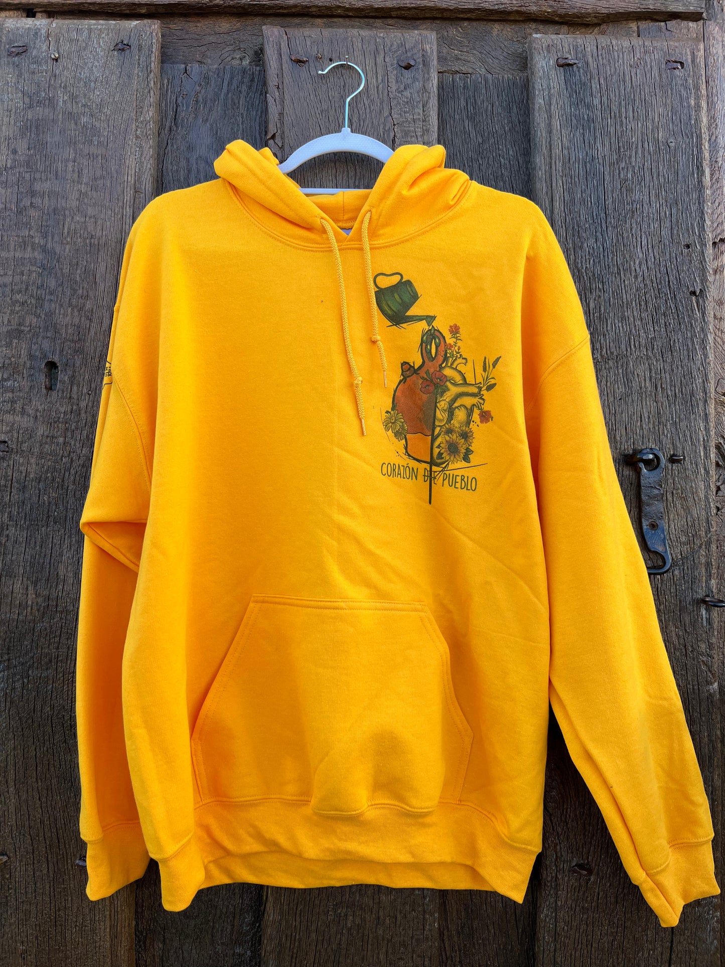 Sudadera Mostaza Gold con ilustración unisex