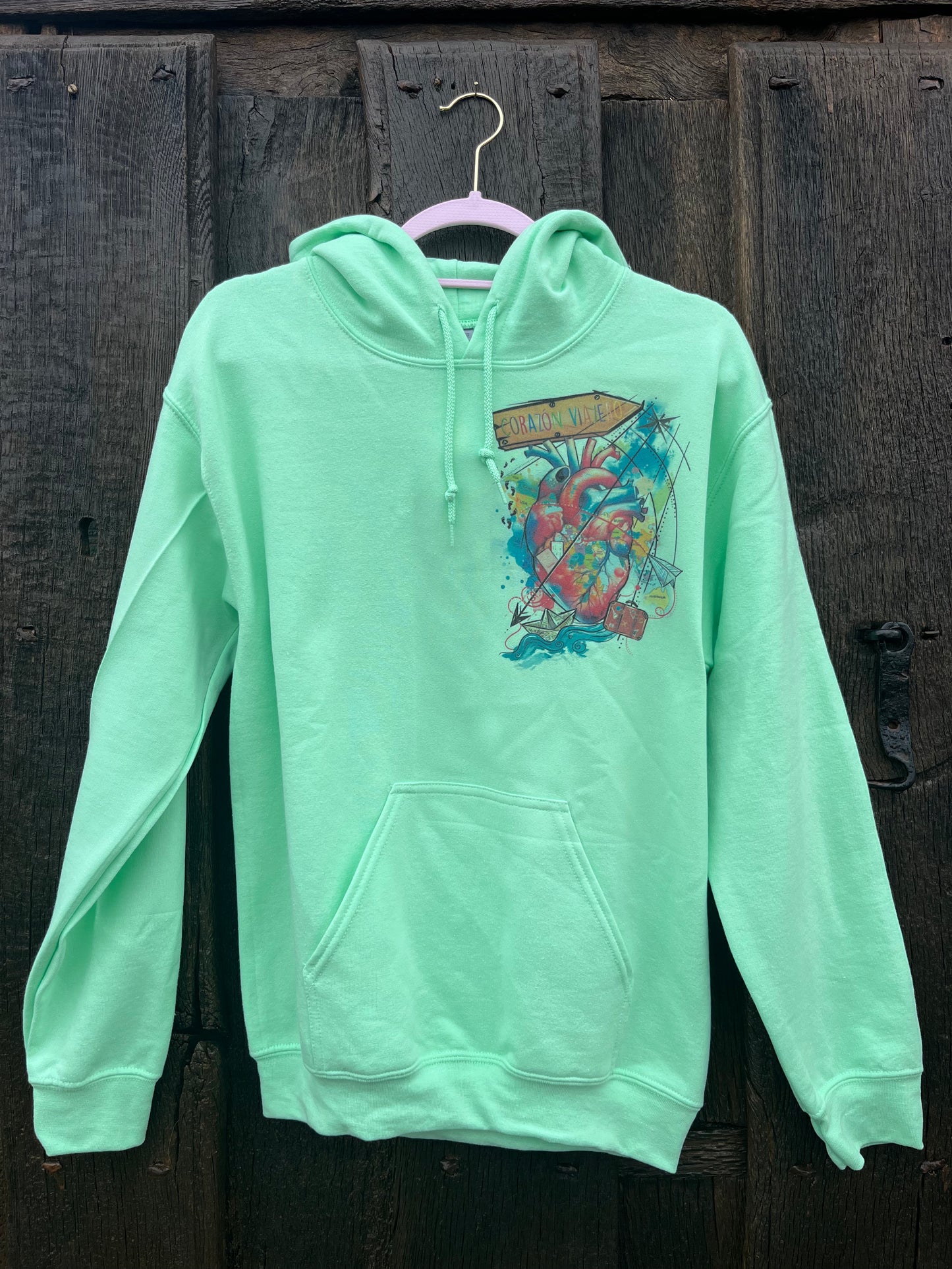 Sudadera Verde Mint con ilustración