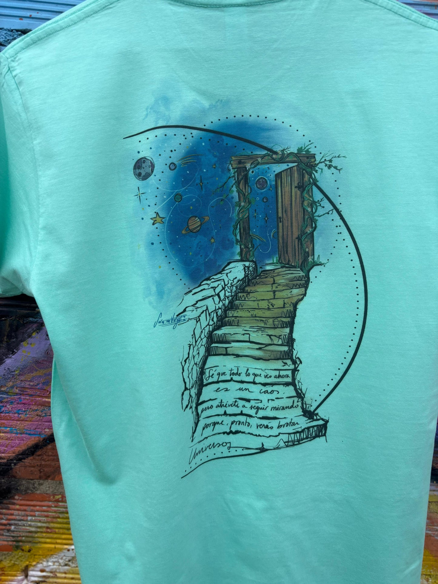 Camiseta Turquesa Universos