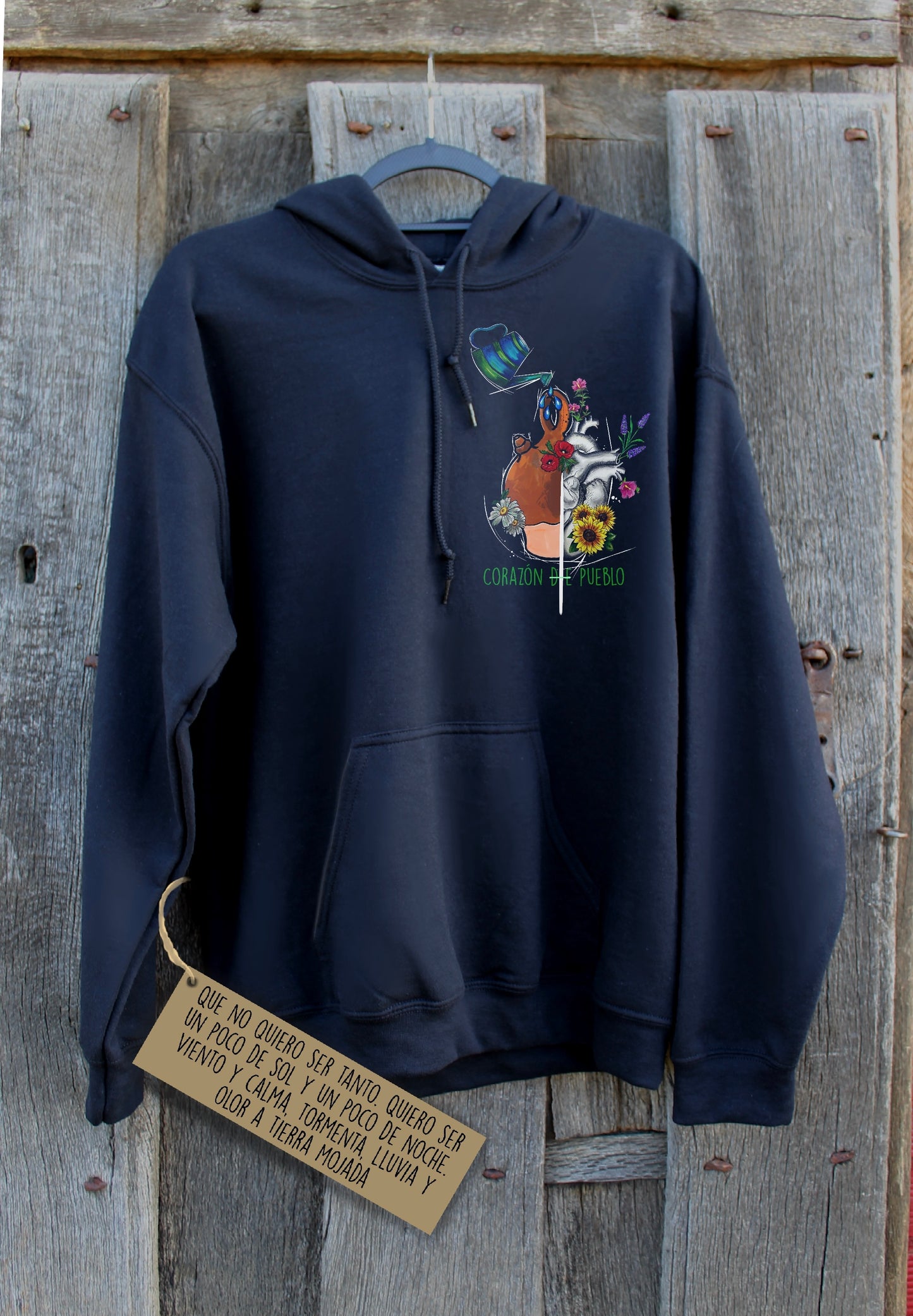 Sudadera negra con ilustración Unisex